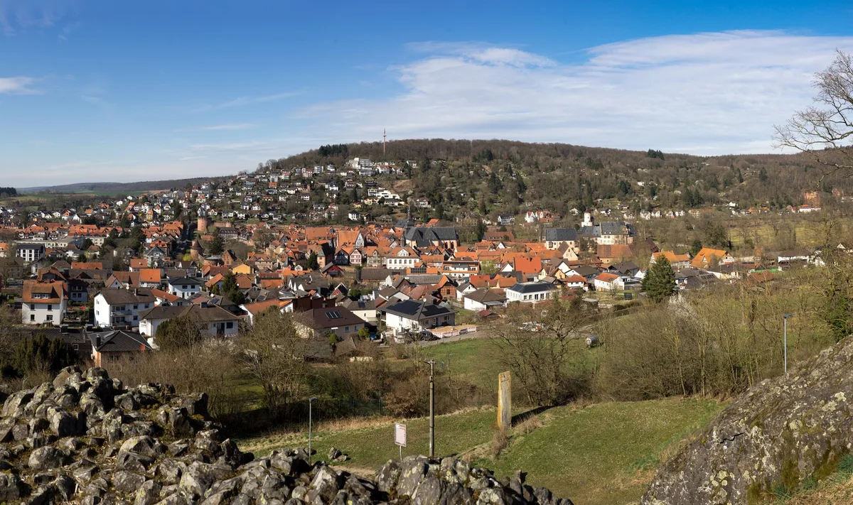 Panorama der Büdinger Altstadt vom Wilden Stein